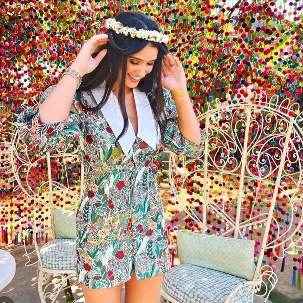 Aureum floral collared dress. Size medium